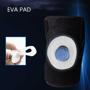 1 Pair Patella Knee Brace with Side 4 Springs Support Stabilizer Hole Silica Gel Pad Protector Breathable Kneepad Tendon Sprains
