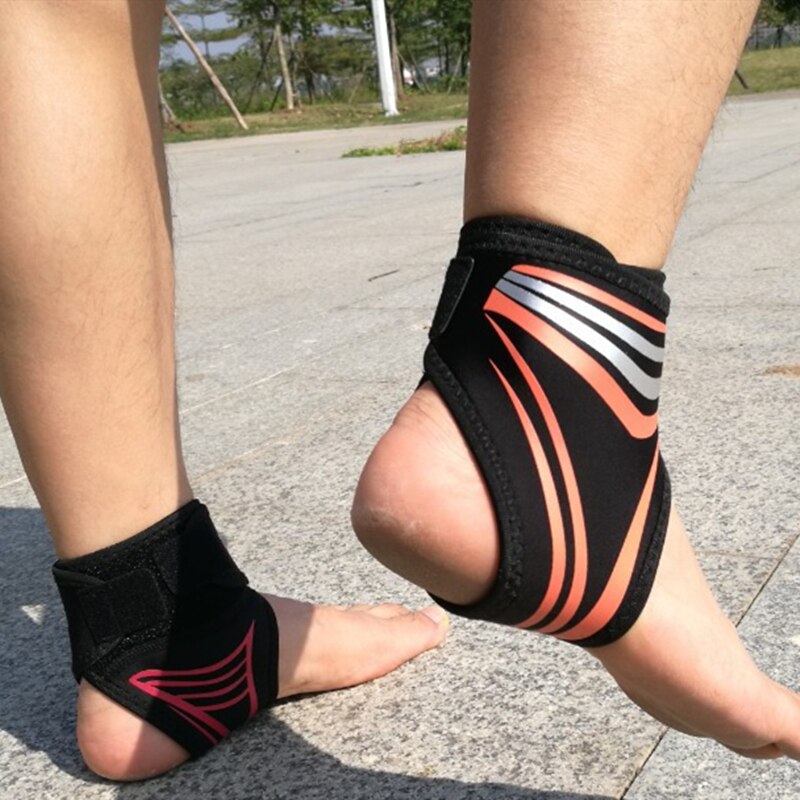 1 Piece Elastic Breathable Ankle Protector Sleeve Free Adjustable Sports Gym Ankle Brace Strap Sprain Prevent Foot Support Guard