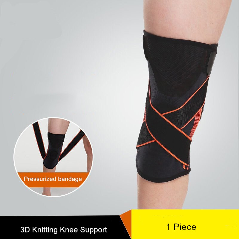 1 Piece Non-slip Elastic Basketball Knee Support Compression Silica gel Joint Protector Pressurized Bandage Knee Sleeve Kneepad