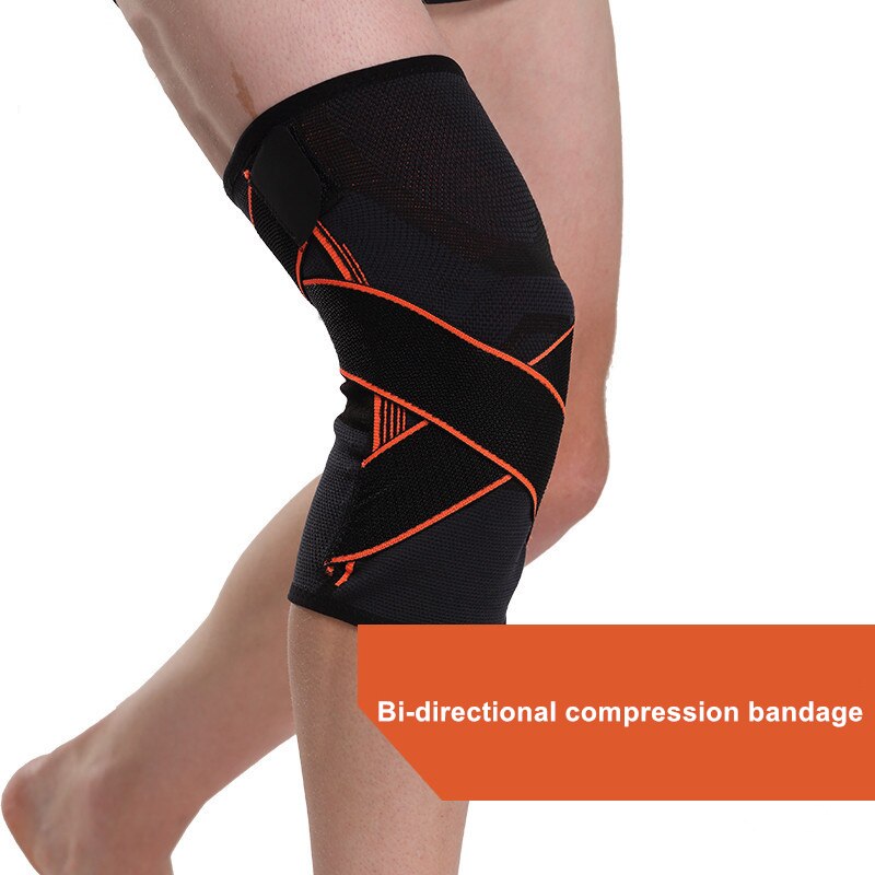 1 Piece Non-slip Elastic Basketball Knee Support Compression Silica gel Joint Protector Pressurized Bandage Knee Sleeve Kneepad