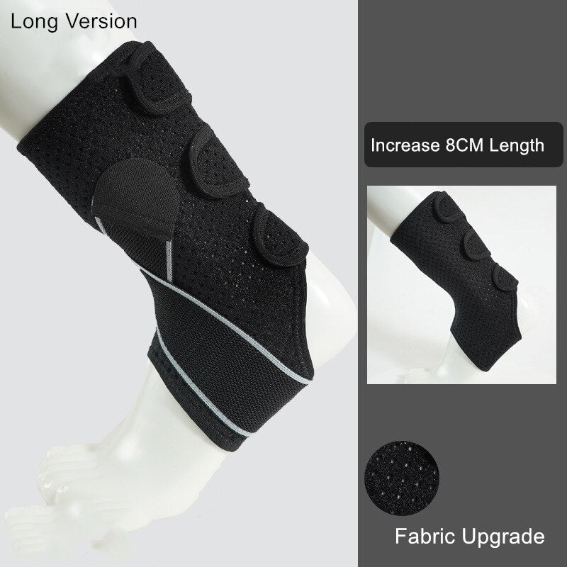 1PC Elastic Bandage Ankle Support Brace Breathable Neoprene Ankle Guard Sleeve for Gym Fitness Sport with Pressurized Strap Belt