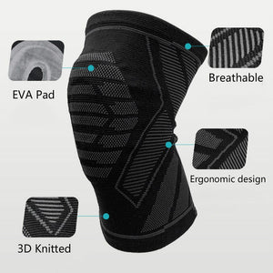 1PC Knee Brace Pad Sports Arthritis Kneepads Support Volleyball Basketball Bike Patella Protector Knee Compression Sleeve Guard