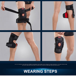 1PC Knee Joint Brace Support Adjustable Breathable Knee Stabilizer Kneepad Strap Patella Protector Orthopedic Arthritic Guard