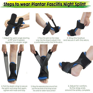 1PCS Adjustable Plantar Fasciitis Drop Orthotic Night Foot Brace Elastic Dorsal Splint Ankle Support Strap Heel Arch Foot Pain