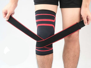 1Pcs Dual-use Pressurized Knee Support Sports Elastic Wrap Crossfit Fitness Running Basketball Volleyball Cycling Brace Guard