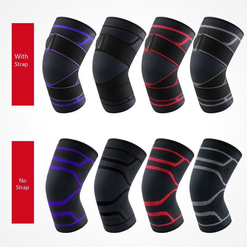 1Pcs Dual-use Pressurized Knee Support Sports Elastic Wrap Crossfit Fitness Running Basketball Volleyball Cycling Brace Guard