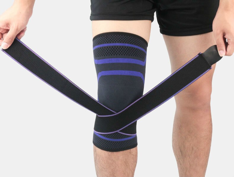 1Pcs Dual-use Pressurized Knee Support Sports Elastic Wrap Crossfit Fitness Running Basketball Volleyball Cycling Brace Guard