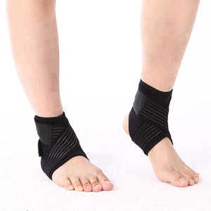 2 PCS Ankle Support Compression Ankle Brace Adjustable High Elastic Bandage Protector Foot Guard Wrap Foot Sports Soccer Safety