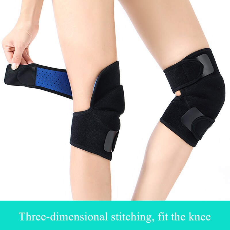 2 PCS Self-heating Knee Protector Warmer Adjustable Tourmaline Magnetic Therapy Knee Pads Support with Patella Stabilizer Brace