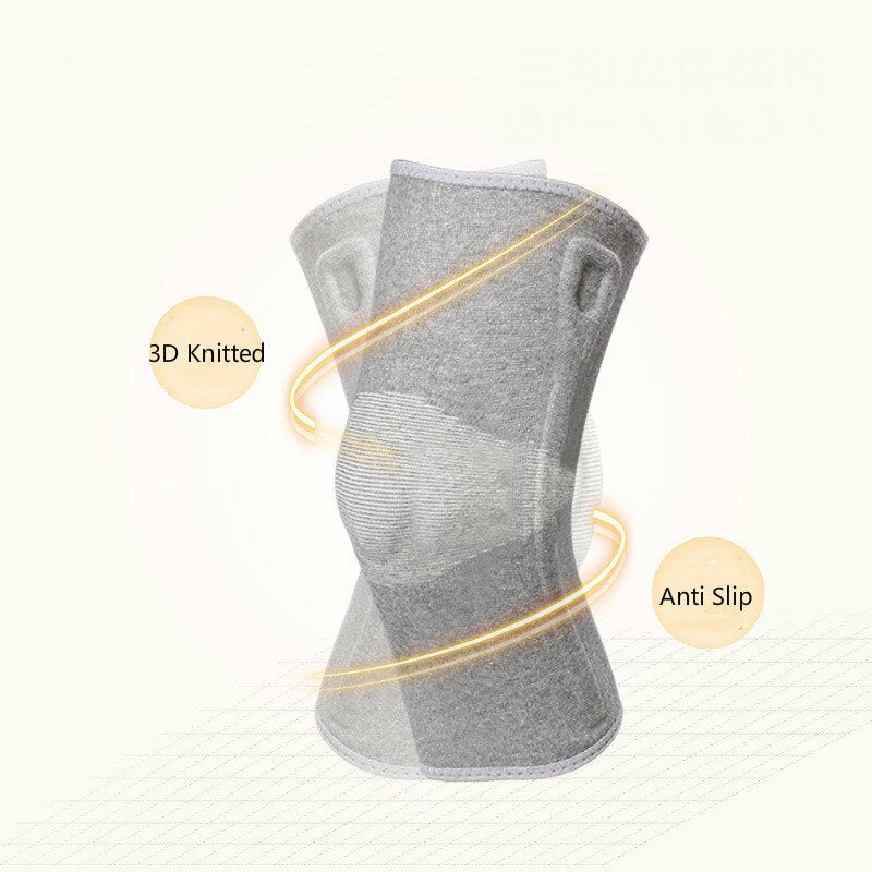 2 PCS Silicone Spring Knee Support Patella Protector Brace Sport Knee Pads Meniscus Basketball Volleyball Compression Sleeves