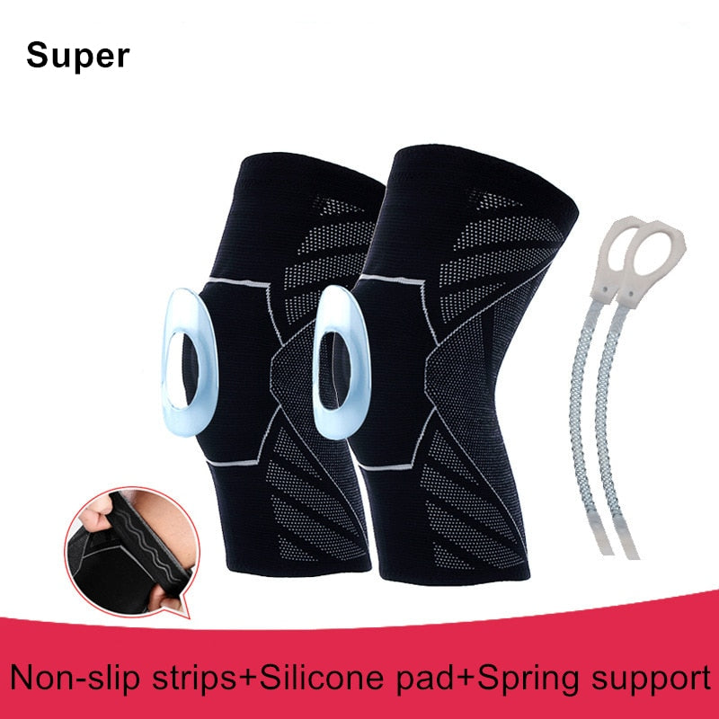 2PCS Knee Pads Compression Fitness Kneepad Running Basketball Knee Support Sports Brace Sleeve Volleyball Patella Protect Guard