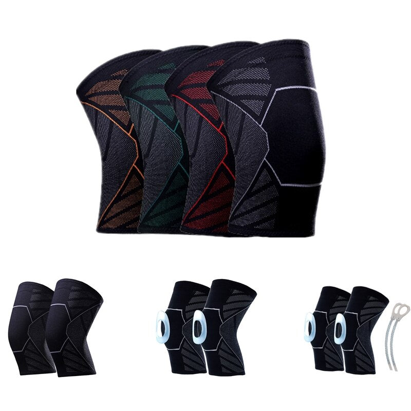 2PCS Knee Pads Compression Fitness Kneepad Running Basketball Knee Support Sports Brace Sleeve Volleyball Patella Protect Guard