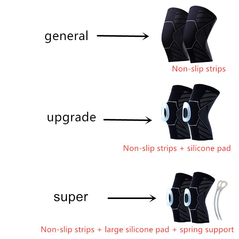 2PCS Knee Pads Compression Fitness Kneepad Running Basketball Knee Support Sports Brace Sleeve Volleyball Patella Protect Guard