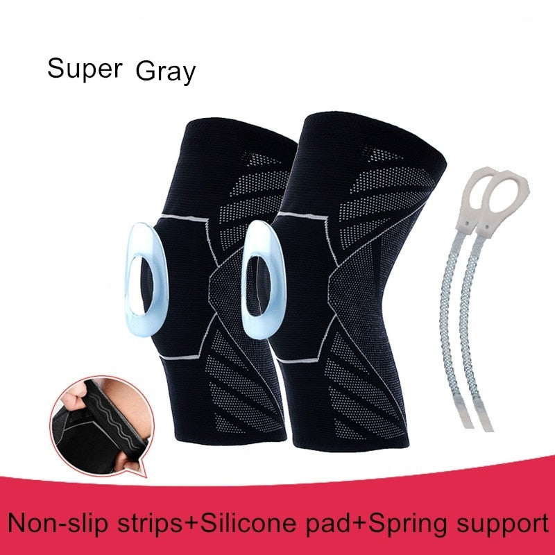 2PCS Knee Pads Compression Fitness Kneepad Running Basketball Knee Support Sports Brace Sleeve Volleyball Patella Protect Guard