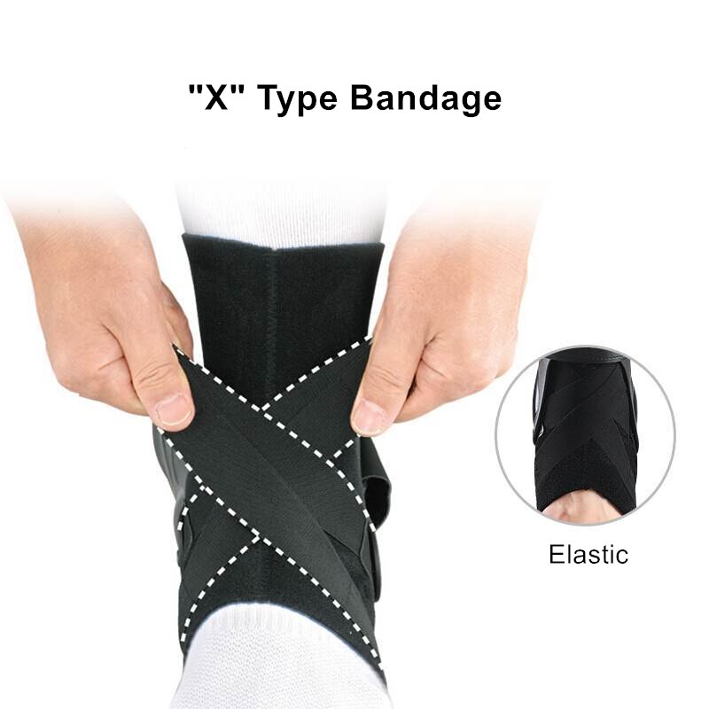 Ankle Protector Sport Ankle Support Brace Sprains Injury Wrap Foot Guard Elastic Achilles Tendon Splint Strap Enkel Brace Soccer