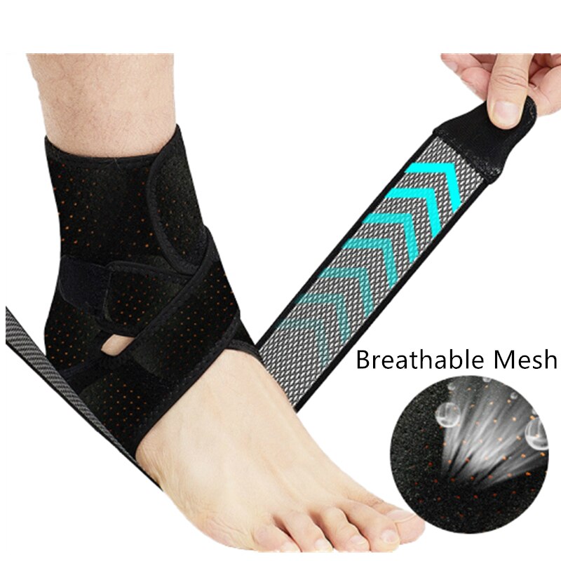 Breathable Sports Ankle Support Strap Elastic Ankle Brace Bandage Protector Gym Basketball Soccer Football Anti Sprained Unisex