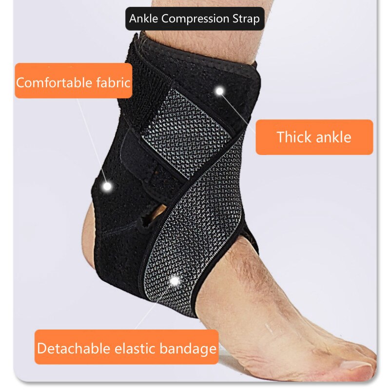 Breathable Sports Ankle Support Strap Elastic Ankle Brace Bandage Protector Gym Basketball Soccer Football Anti Sprained Unisex