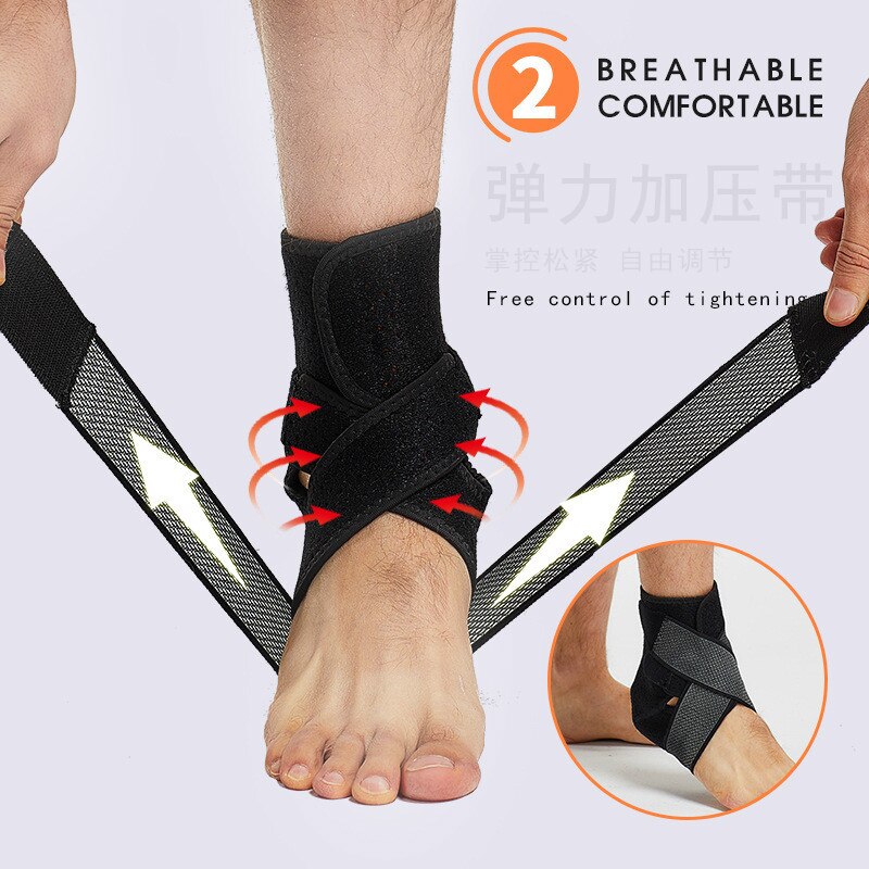 Breathable Sports Ankle Support Strap Elastic Ankle Brace Bandage Protector Gym Basketball Soccer Football Anti Sprained Unisex