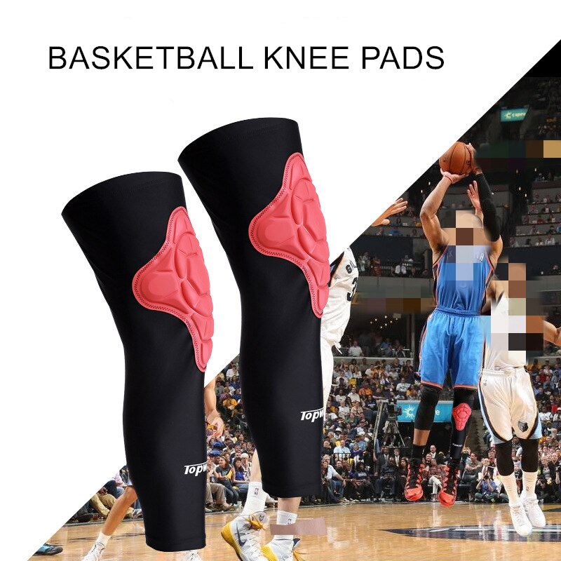 Crashproof Knee Pads Long Leg Sleeve Basketball Volleyball Support Knee Protector Running Sports Safety Gear Leg Warmers