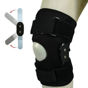 Elastic Open Patella Kneepad Breathable Knee Support Brace Side Aluminium Alloy Stabilizer for Basketball Joint Fixed Kneepad