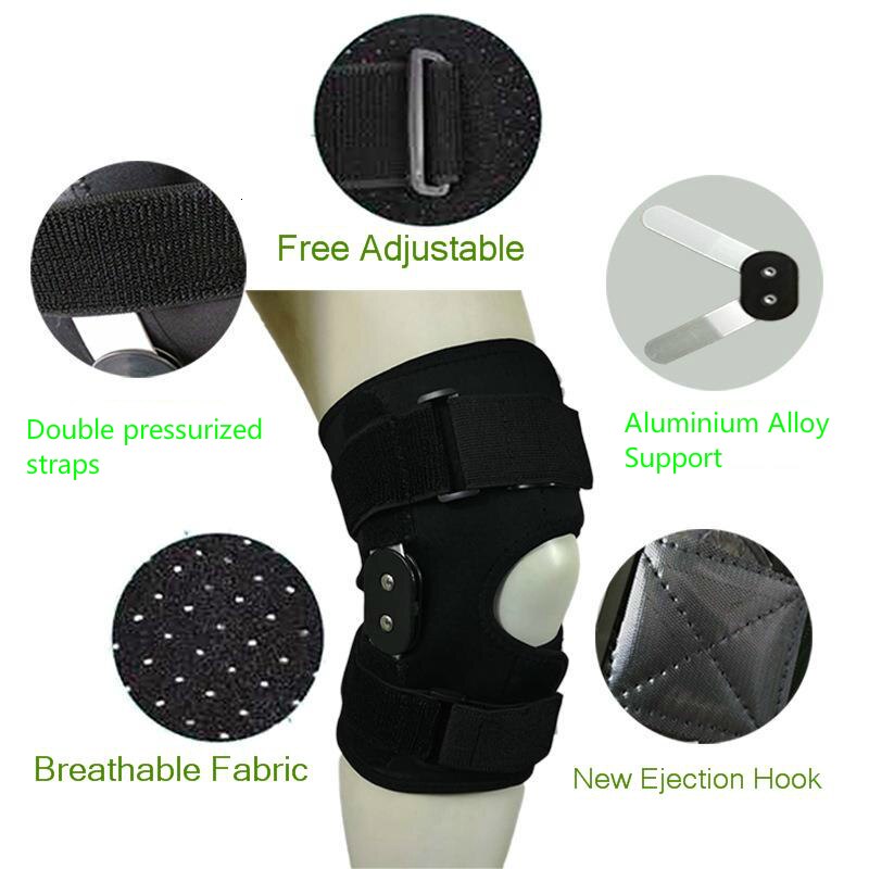 Elastic Open Patella Kneepad Breathable Knee Support Brace Side Aluminium Alloy Stabilizer for Basketball Joint Fixed Kneepad